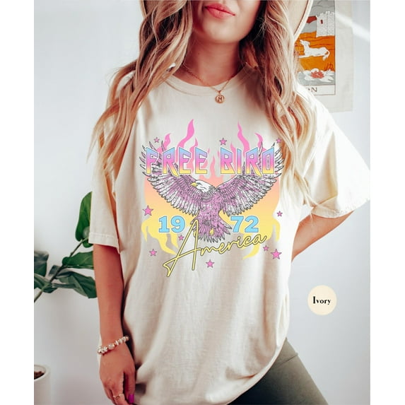 Free Bird Rock And Roll T Shirt, Vintage Old School Band TShirt, Retro Music Shirt