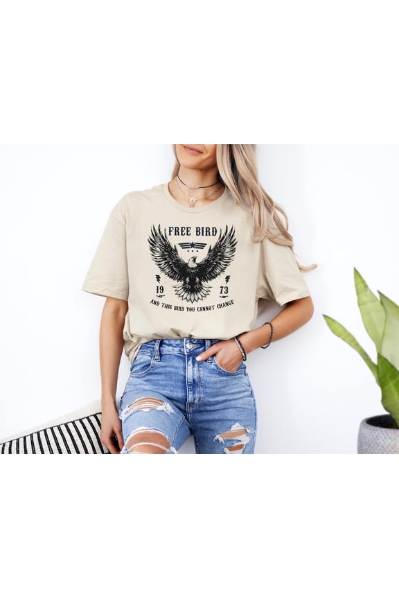 Free Bird Shirt, 1973 Free Bird Gift Shirt, Eagle Shirt, Thunderbird Shirt, Music Shirt, Rock Band Shirt, Rock Lover Gift Shirt SWEATSHIRT All Size S-5XL