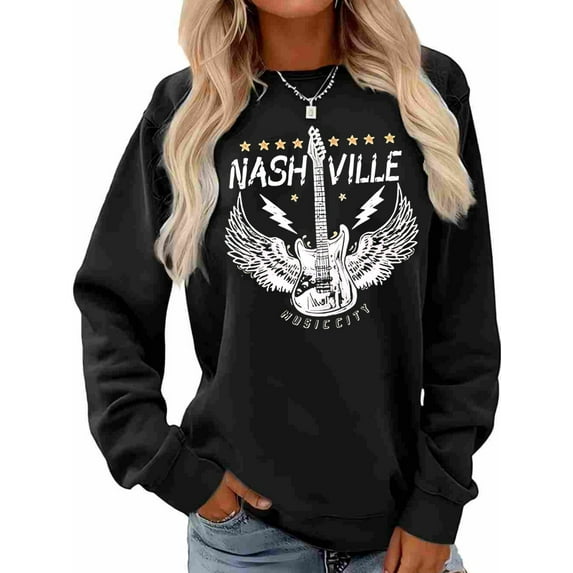 Free Bird Sweatshirt Vintage Eagle Graphic Long Sleeve Tees Casual Band Music Country Concert Clothing