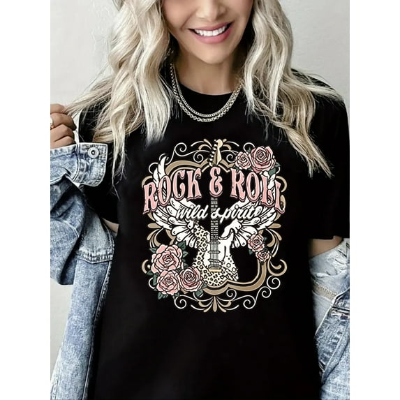 Free Bird T-Shirt Vintage Eagle Graphic Short Sleeve Tee Casual Band Music Country Concert Clothing