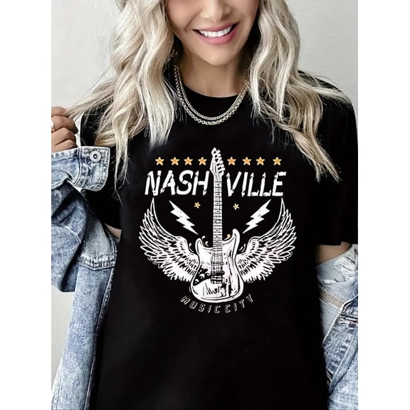Free Bird T-Shirt Vintage Eagle Graphic Short Sleeve Tee Casual Band Music Country Concert Clothing