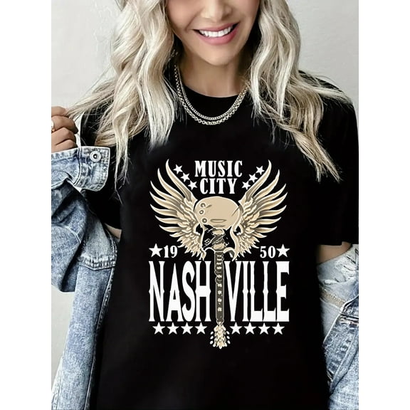 Free Bird T-Shirts Vintage Eagle Graphic Short Sleeve Tees Casual Band Music Country Concert Clothing