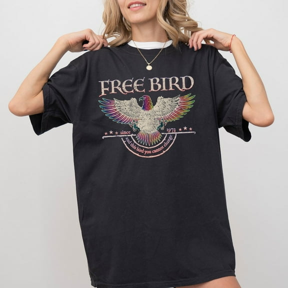 Free Bird Tee Band TShirt, Old School Band T-shirt, Retro Music Shirt, Rock Band Tee, Trendy Shirts