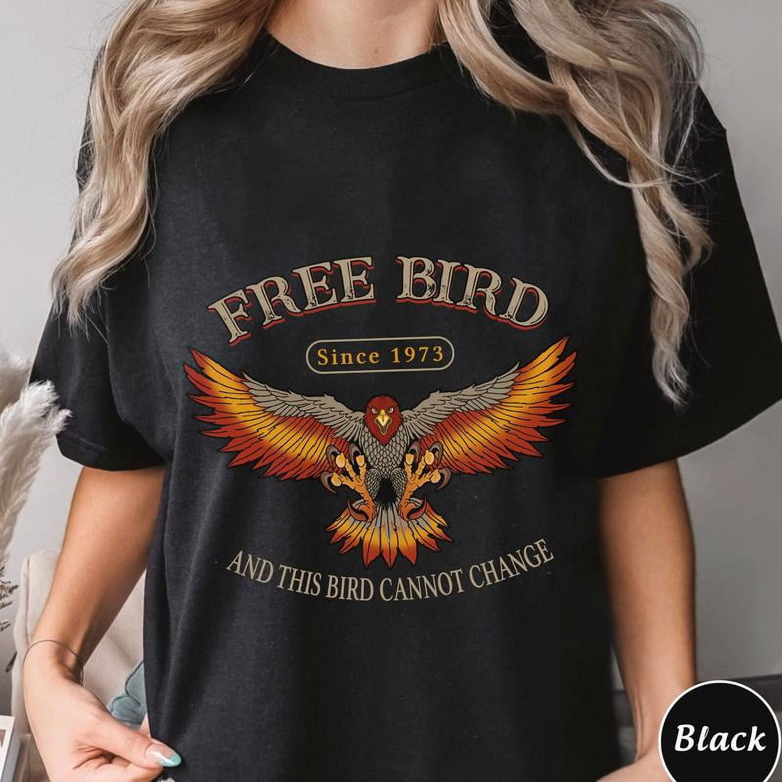 Free Bird Trending Unique Gift Funny Bird Watcher Retro Music Rock Band ...