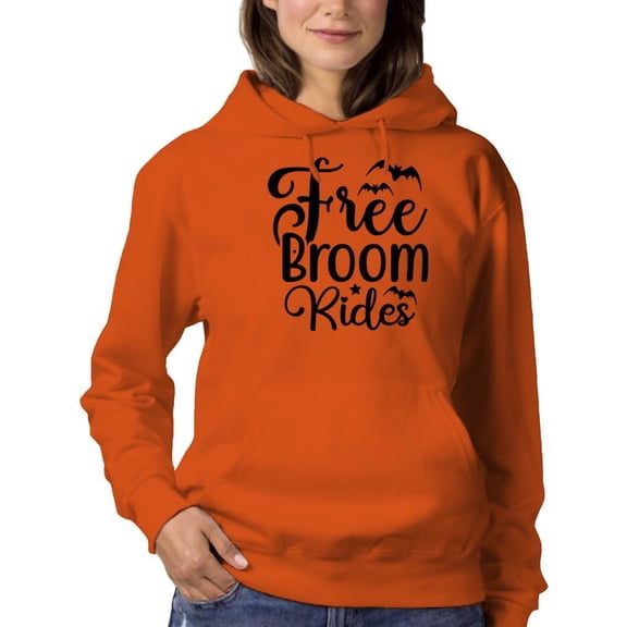 Free Broom Rides. Hoodie Women -Image by Shutterstock, Female Medium