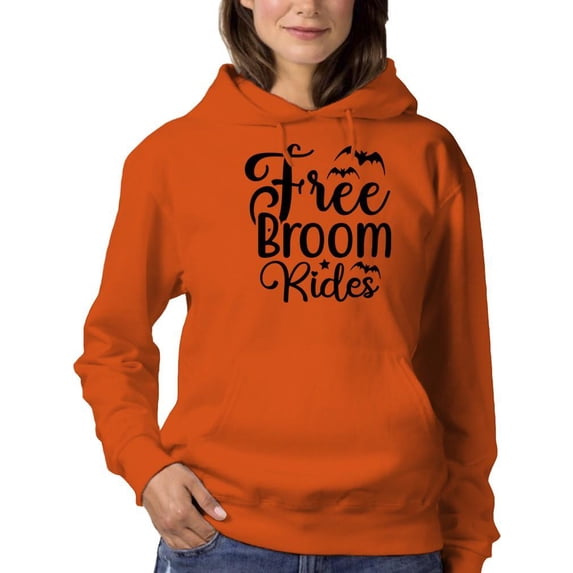 Free Broom Rides. Hoodie Women -Image by Shutterstock, Female x-Large