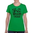 thumbnail image 1 of Free Broom Rides T-Shirt Women -Image by Shutterstock, Female Small, 1 of 4
