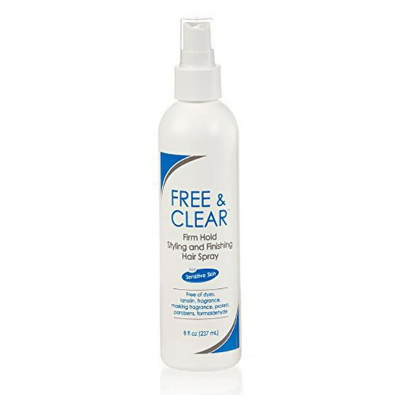 Free & Clear Firm Hold Hairspray | Fragrance and Gluten Free | For Sensitive Skin | 8 Ounce