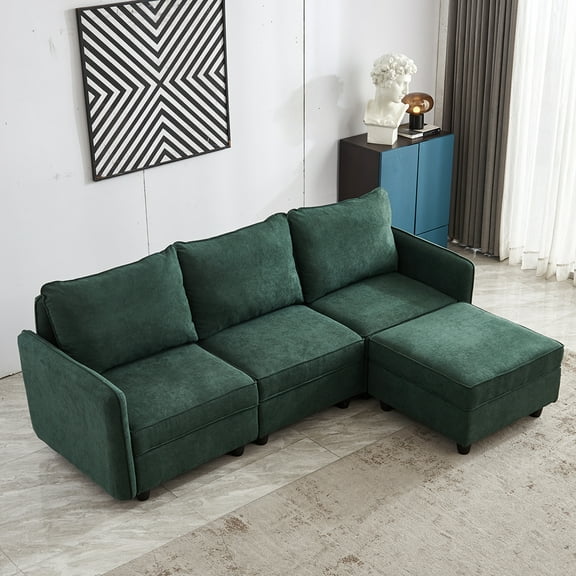 Free Combination Module Sofa L-shaped3 Seatswith Storage
