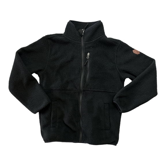 Free Country Boy's FreeCycle Soft & Cozy Highland Sherpa Jacket (Jet Black, 5/6)