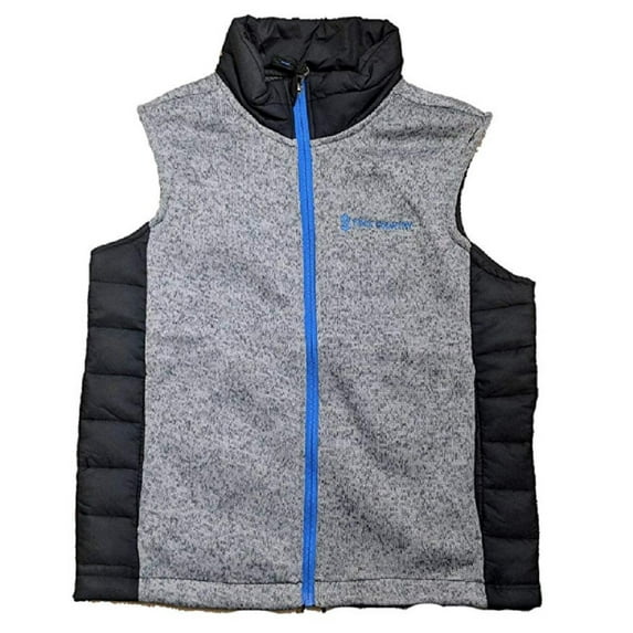 Free Country Boy's Hybrid Fleece Faux Fur Vest - Size: Large (14/16).