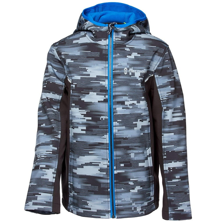 Free Country Boy s Softshell Jacket in Black Camo Size 4