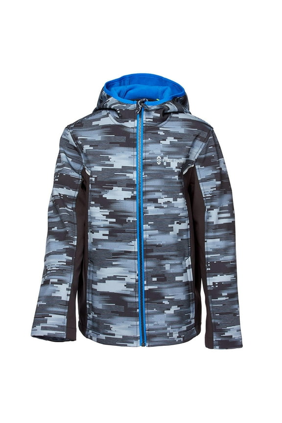 Boy's Softshell Jacket in Black Camo, Size 4