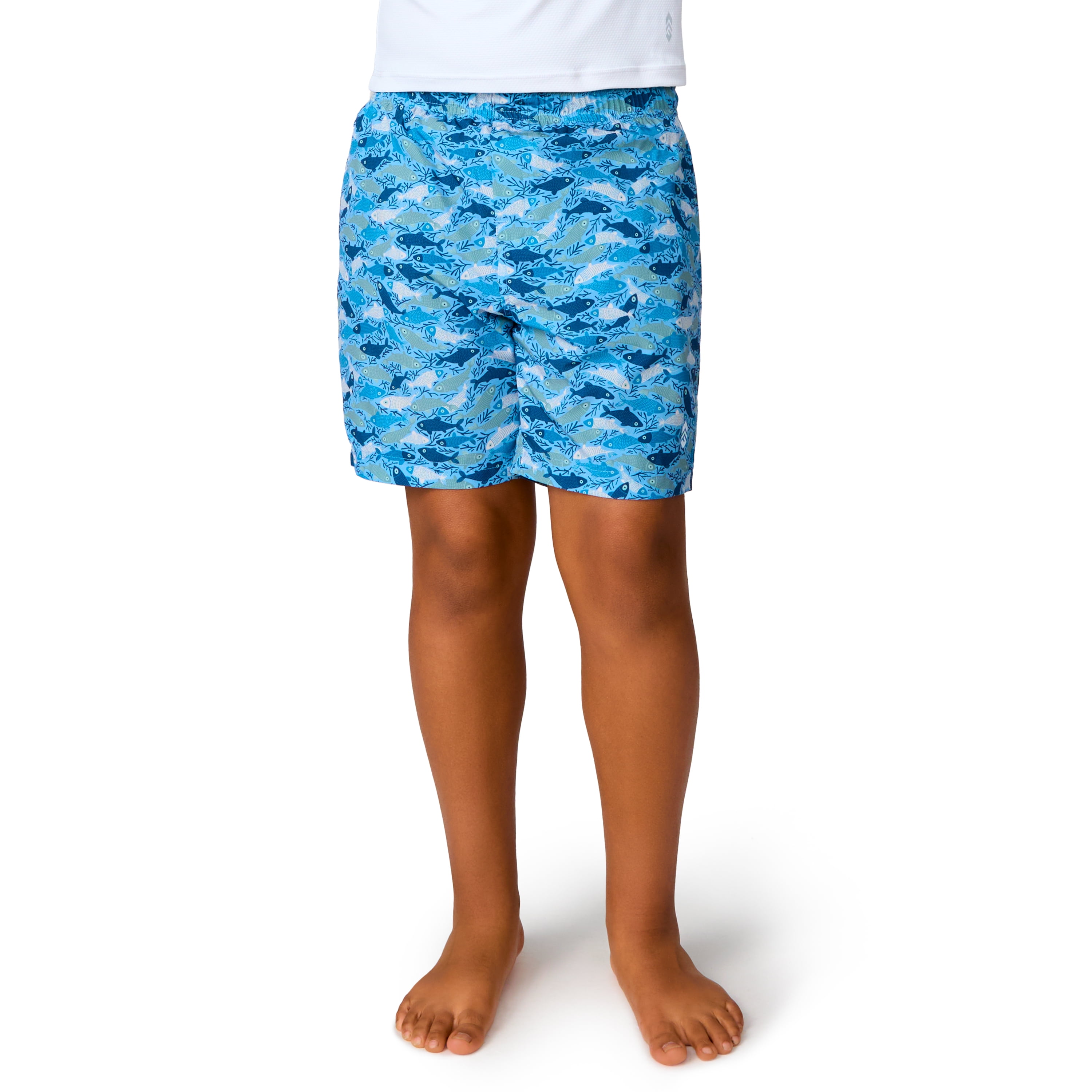 Free Country Boys' Swim Short Wave Reel Catch L