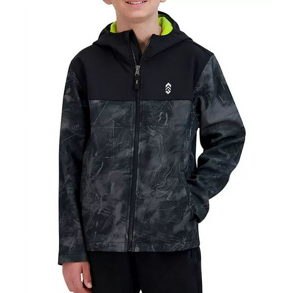 Free Country Boys Softshell Jacket (Map Print/Black, 4)