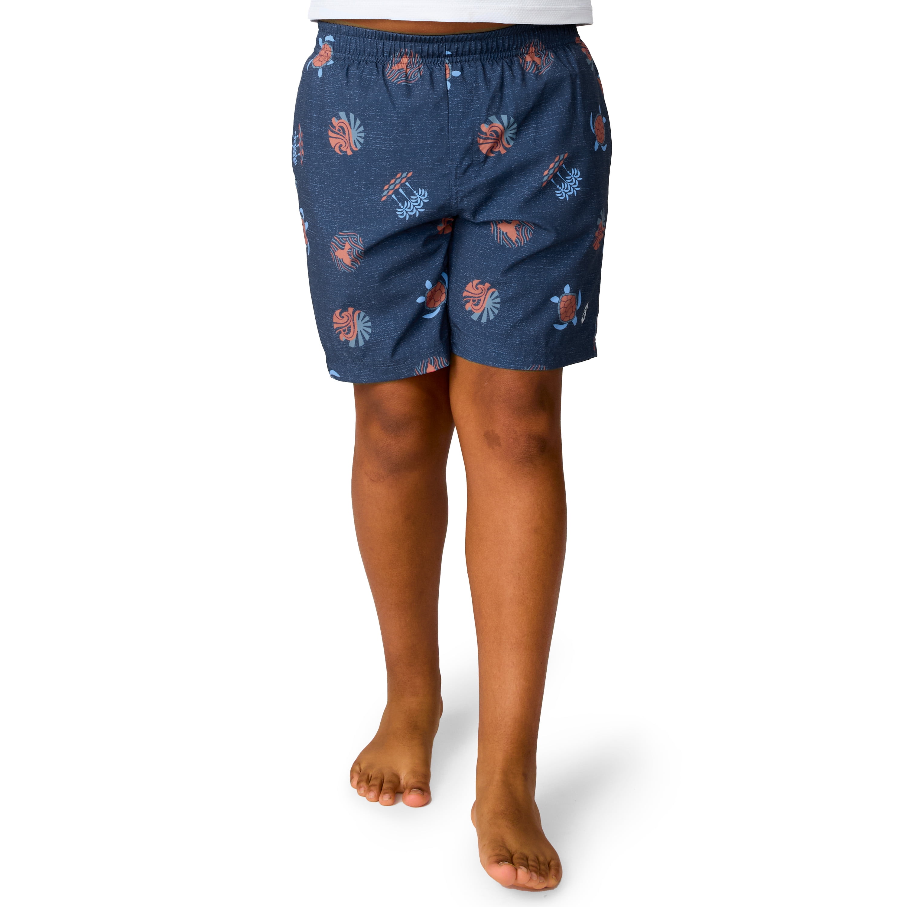 Free Country Boys' Sunset Voyage Swim Short Charcoal Sunset Voyage XS