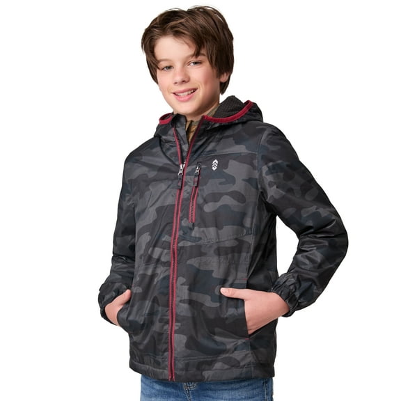 Free Country Boys' Windshear Jacket Black Camo XL