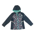 thumbnail image 1 of Free Country Girl's Butterpile Lined Water Resistant Softshell Stretch Jacket (Grey/Floral, 10/12), 1 of 2