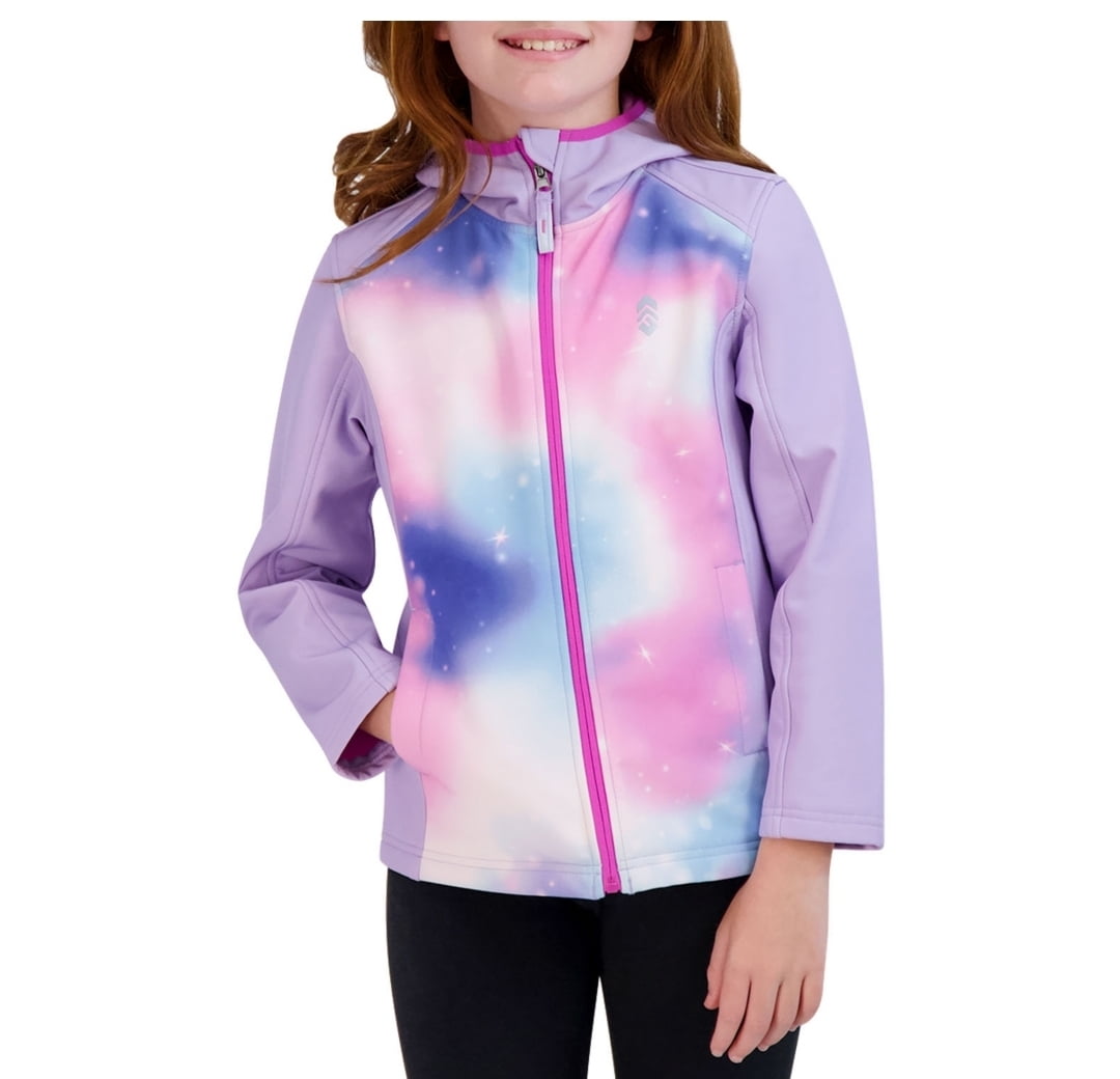 Free Country Girls' High Stretch Windshear Jacket | Water & Wind Resistant With Hood