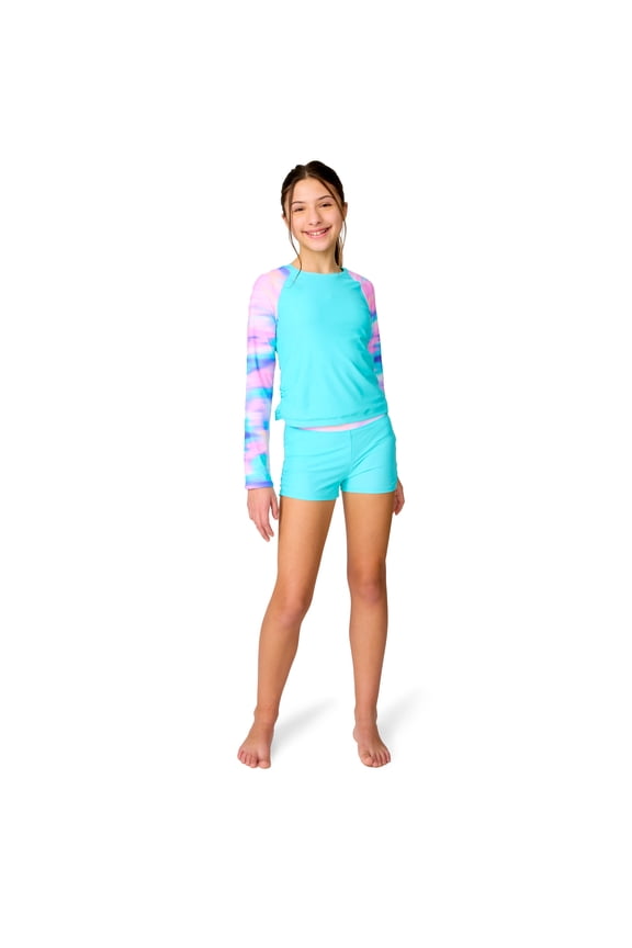 Girls' Dreamy Drift Rash Guard Swim Set Aquatopia Dreamy Drift S