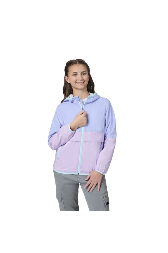 Girls' Easy Hiking Windshear Jacket Iris M