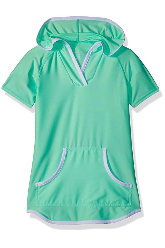 Girls Hooded Kangaroo Swim Cover Up;XS (5/6)