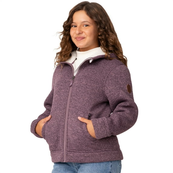 Free Country Girls' Mountain Fleece Jacket Plumberry M