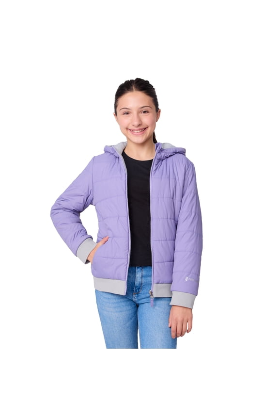 Girls' Poofie Reversible Puffer Jacket Lavender L