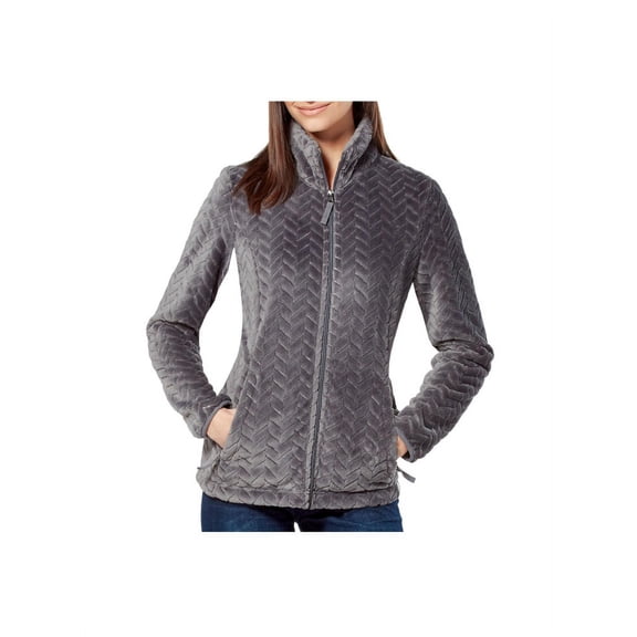 Free Country L.T.D. Womens Size Small Chevron Butter Pile Jacket, Grey