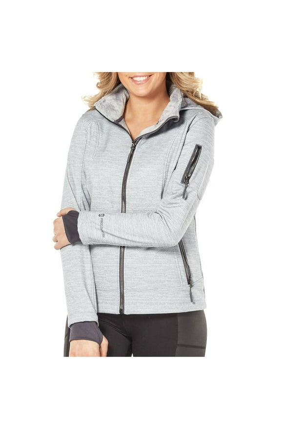 L.T.D. Womens Size XX-Large L/S Hooded Super Softshell Jacket - Cool Silver