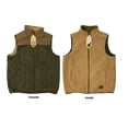 thumbnail image 1 of Free Country Men's Alpine Chest Pocket Reversible Outdoor Vest (Dark Olive, L), 1 of 1