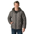 thumbnail image 1 of Free Country Men's Atlas Hooded Quilted Reversible Sherpa Jacket Mushroom XXL, 1 of 7