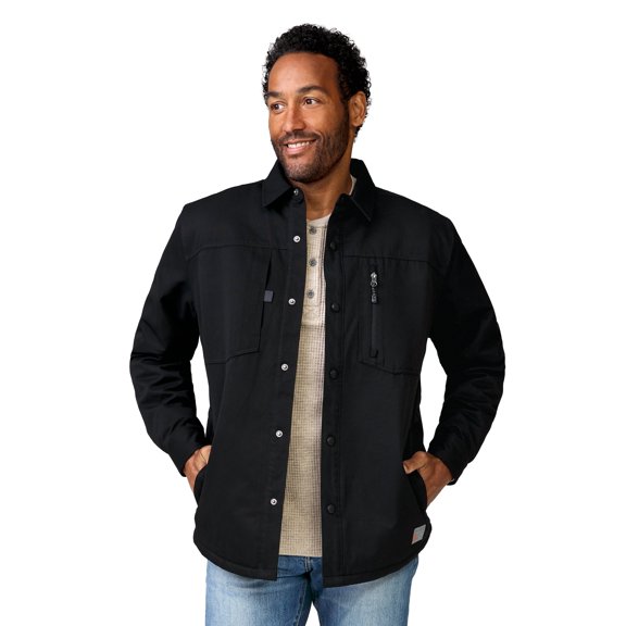 Free Country Men's Brawny Canvas Function Work Shirt Black XL