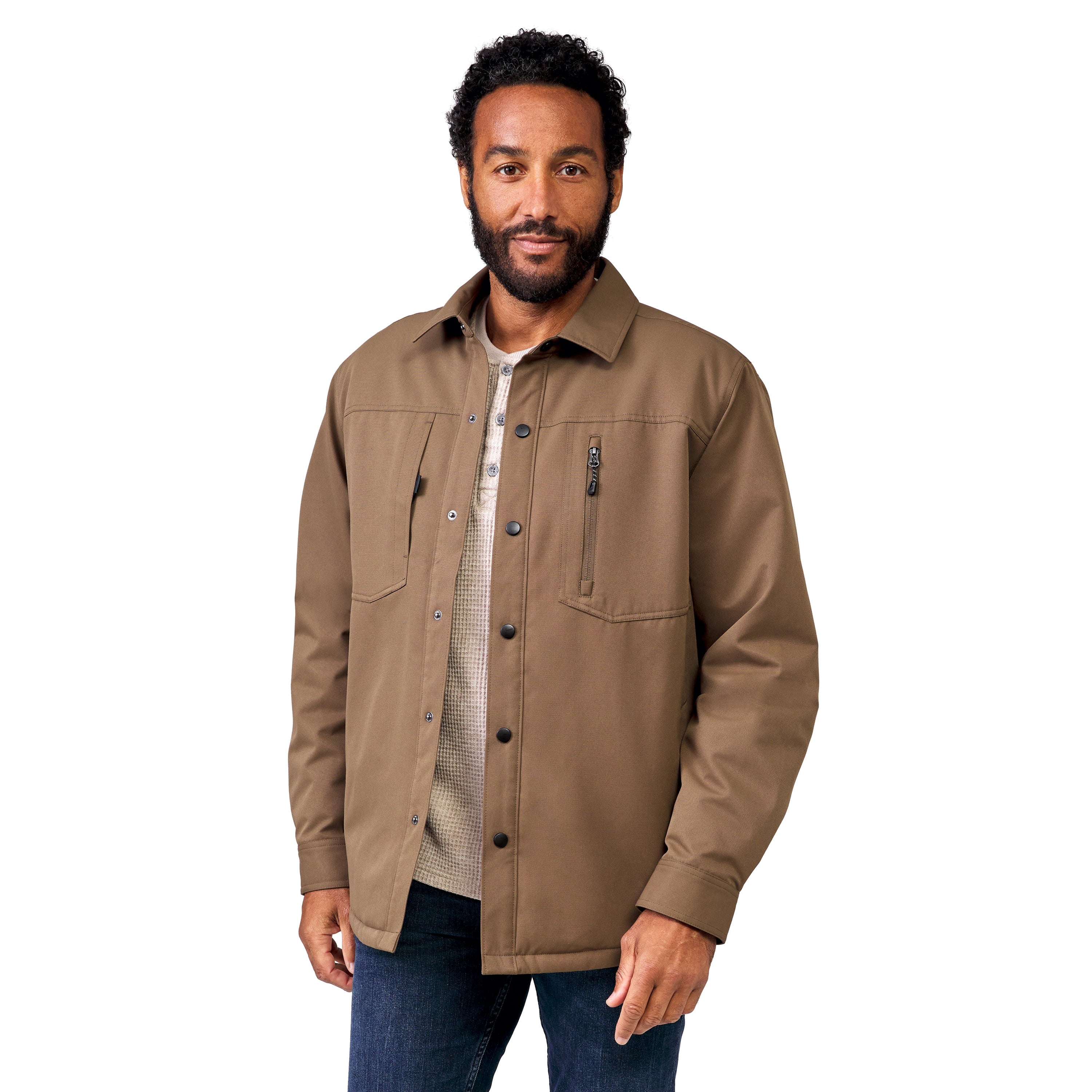 Free Country Men's Brawny Canvas Function Work Shirt Saddle XXL ...