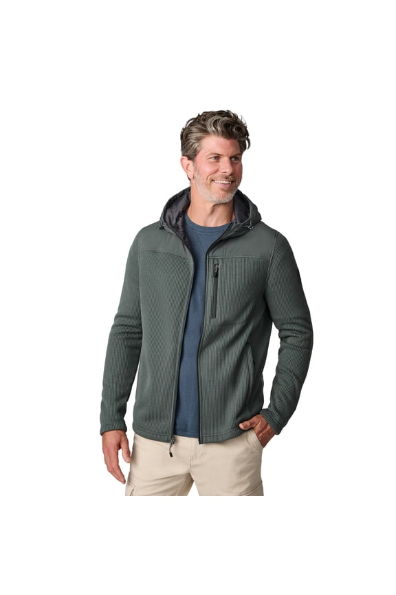 Men's Cable Fleece Brisk Jacket Evergreen XXL