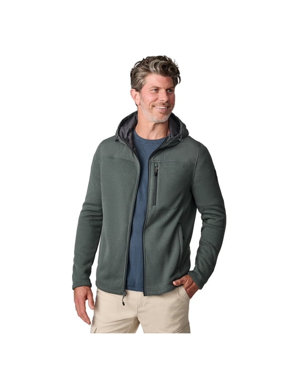 Men's Cable Fleece Brisk Jacket Evergreen XXL