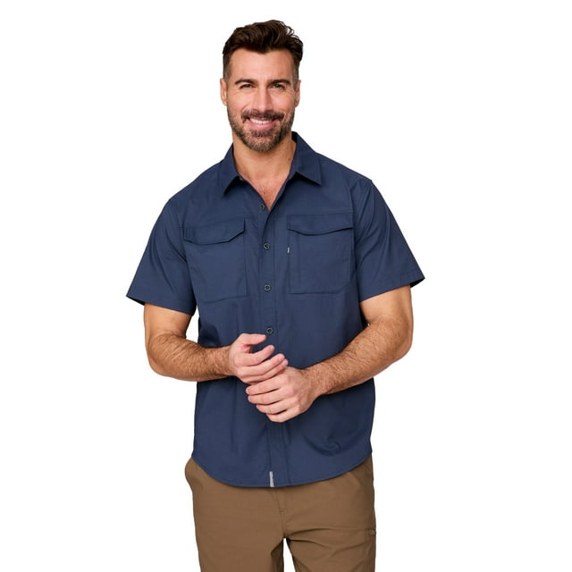 Free Country Men's Explorer Short Sleeve Shirt Storm XXL