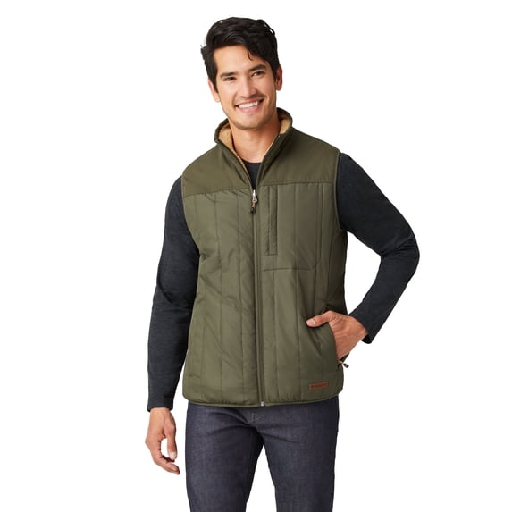Free Country Men's FreeCycle® Alpine Reversible Vest Duffle Olive M