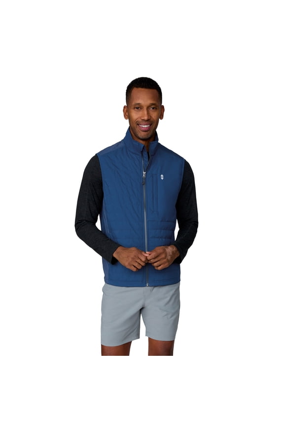 Men's High Stretch Full Zip Vest Denim XXL