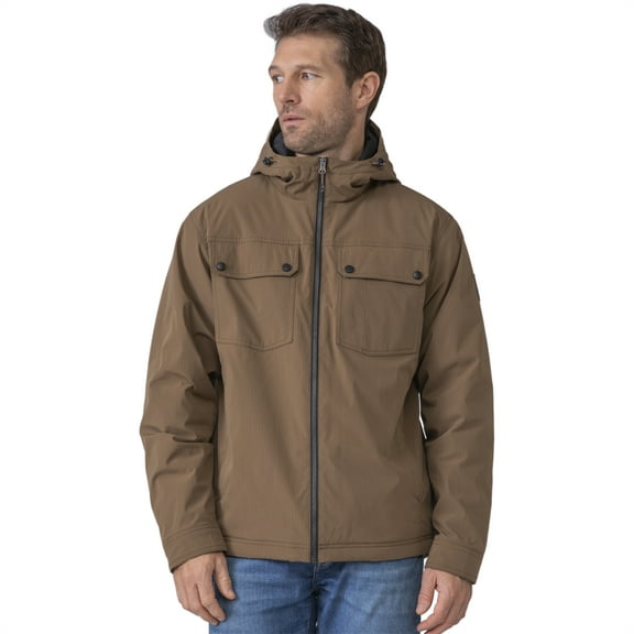 Free Country Men's Hooded Cruiser Midweight Jacket Bark L