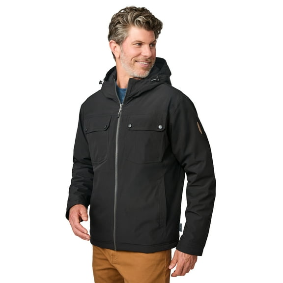 Free Country Men's Hooded Cruiser Midweight Jacket Black L