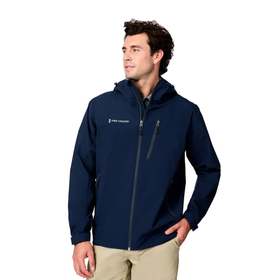 Free Country Men's Hydro Lite X2O Status Rain Jacket Navy S