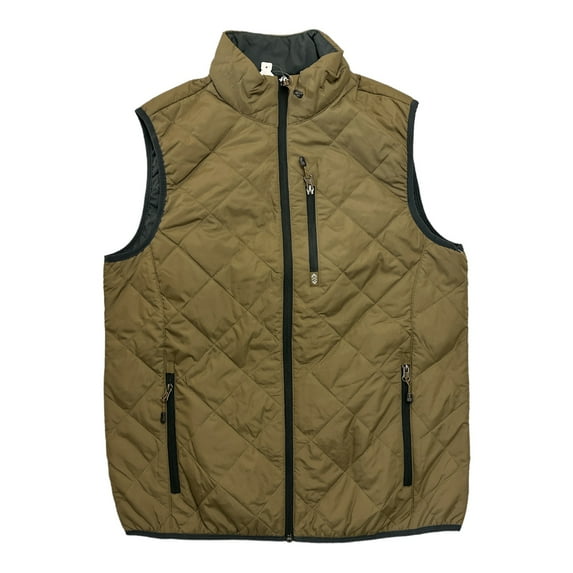 Free Country Men's Lightweight Sleeveless Quilted Trail Creek Puffer Vest (Bark Brown, XXL (50-52))