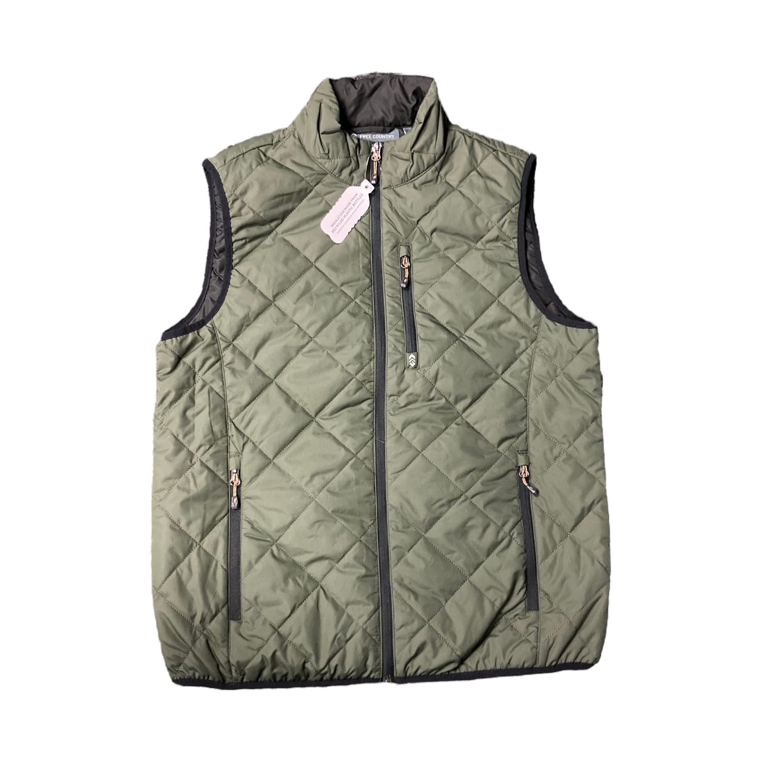 Free Country Men's Lightweight Sleeveless Quilted Trail Creek Puffer ...