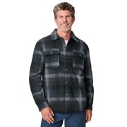 Free Country Mens Chill Out Fleece Shirt Jacket Evergreen Plaid XXL