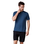 Free Country Mens Tech Jacquard Short Sleeve Crew Neck T-Shirt Laker M