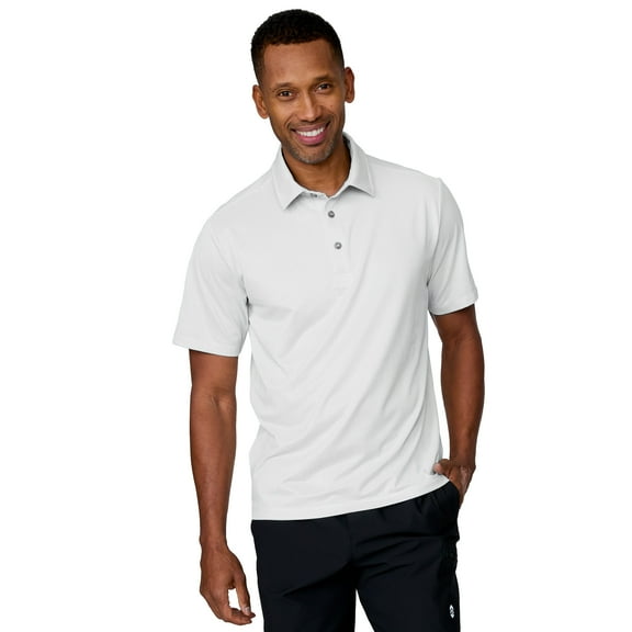 Free Country Men's Tech Pique Polo Shirt White XXL