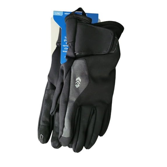 Free Country Men's Touchscreen Compatible Insulated Warm Softshell Glove (Black, M/L)