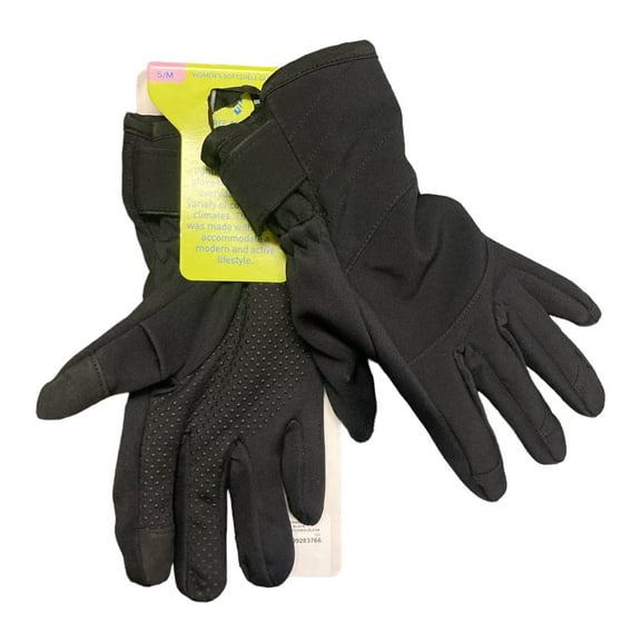 Free Country Men's Touchscreen Compatible Insulated Warm Softshell Glove (Solid Black, S/M)