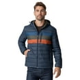 thumbnail image 1 of Free Country Men's Tri-Color Hooded Puffer Jacket Dark Navy S, 1 of 6